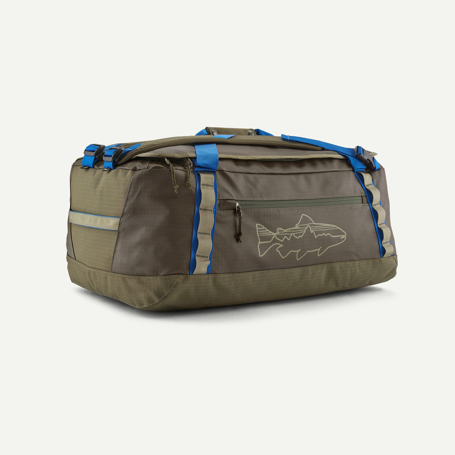 Patagonia Black Hole Duffel 55L - Basin Green w/ Fitz Trout